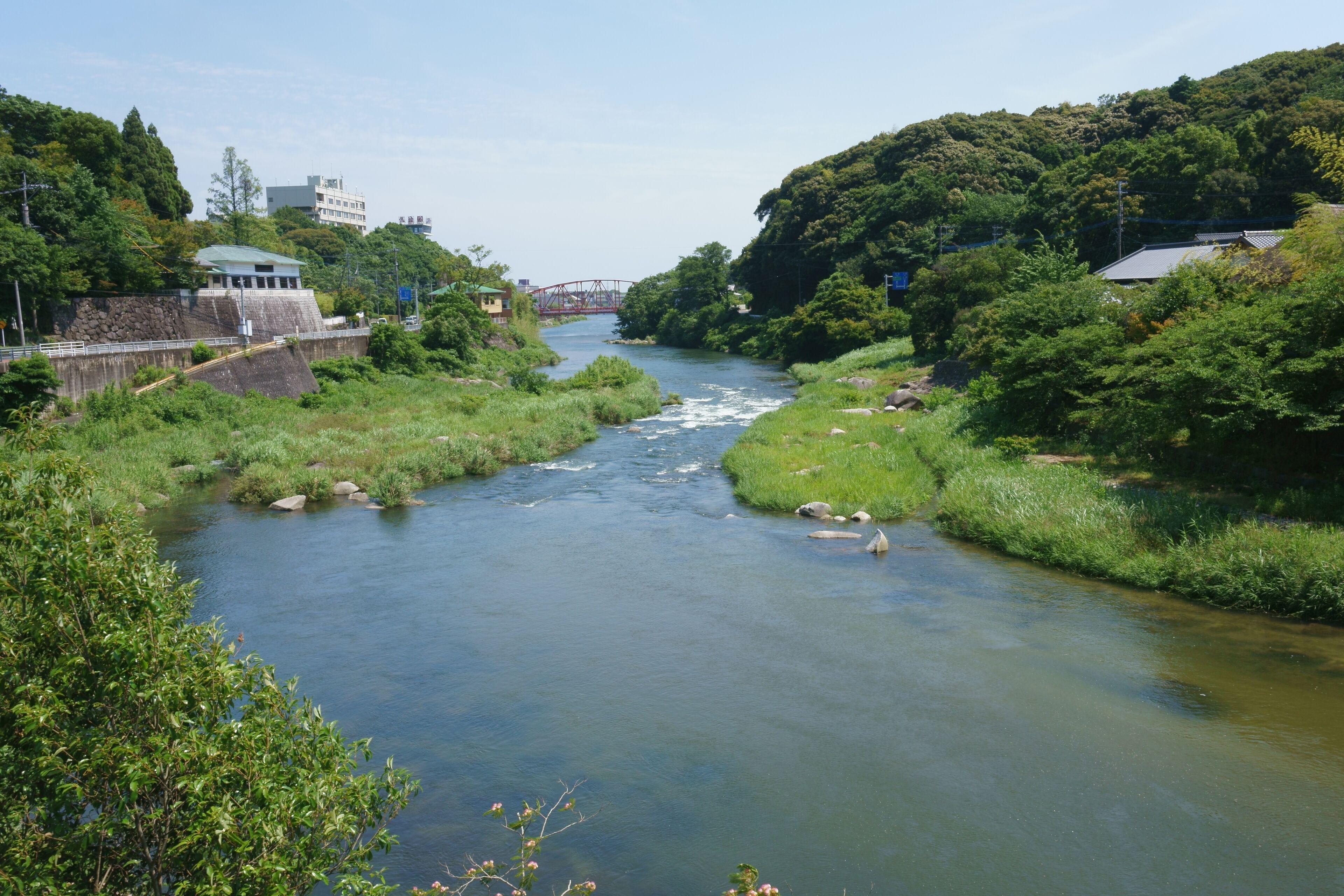 Kawakami-kyo Ravine in the middle of Kase River, in Yamato-cho, Saga city, Saga prefecture, Japan.