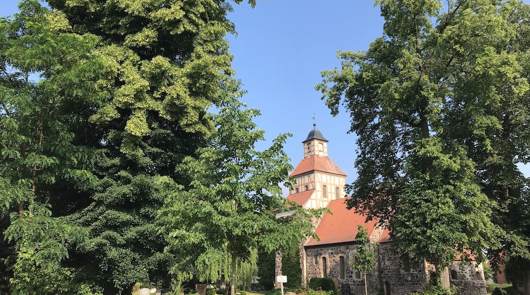 Romantic old church in a romantic old village.