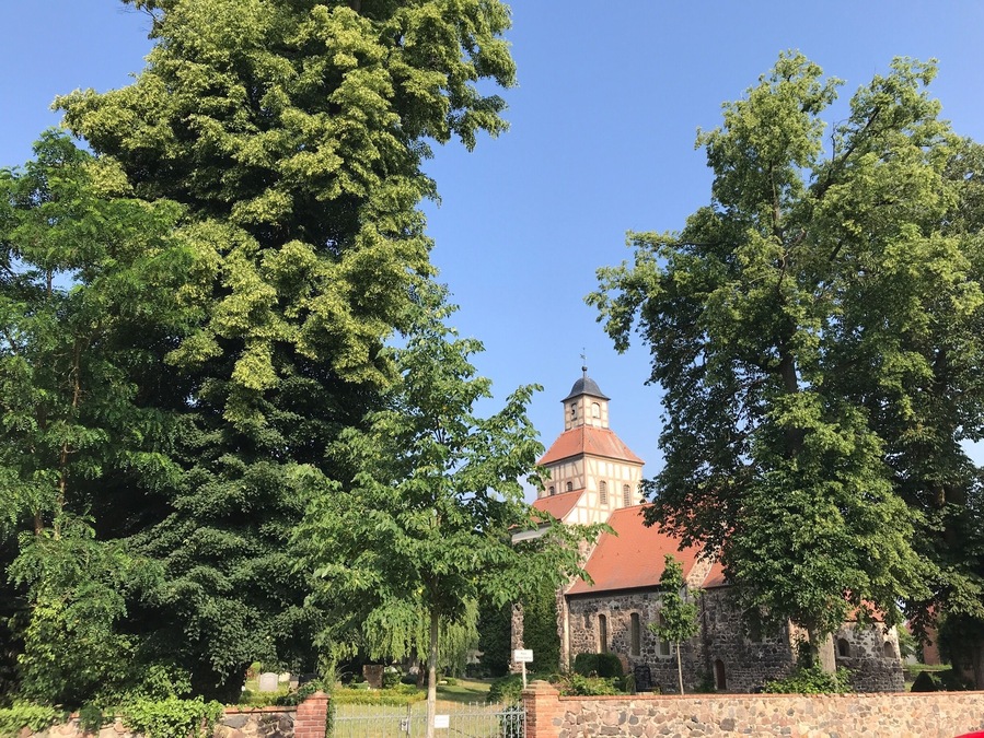 Romantic old church in a romantic old village.