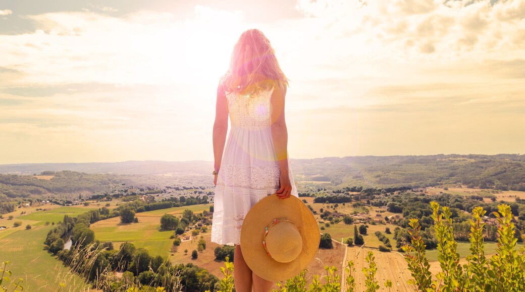 panoramic view of Dordogne landscape- cingle de Tremolat