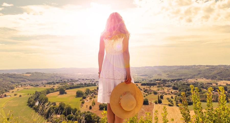 panoramic view of Dordogne landscape- cingle de Tremolat
