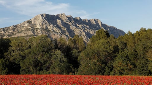 Montagne Sainte-Victoire en fin d'après-midi, vue de Beaureceuil