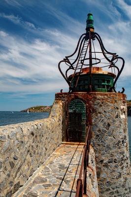 Belltower in Coulioure at the edge of the port.