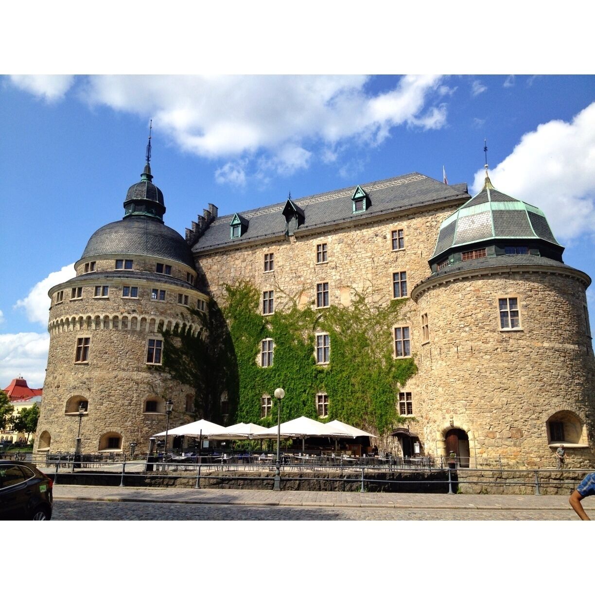 Orebro castle. Orebro offers lots of open spaces and green areas. Beautiful city