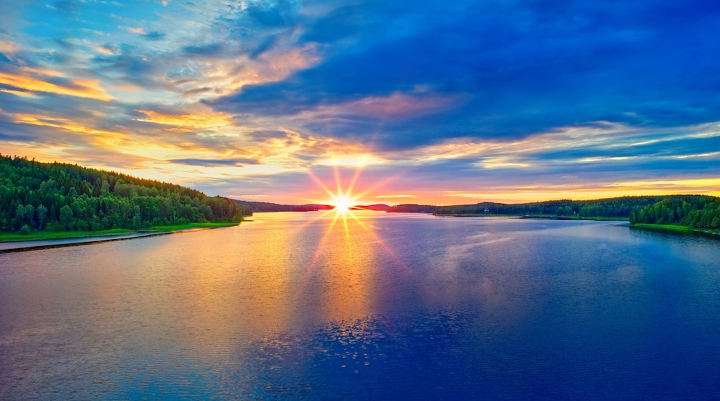 Sonnenuntergang am Glafsfjorden, Schweden