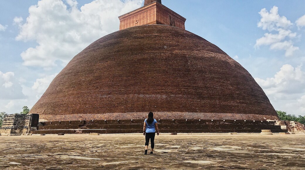 Stupa with exposed red bricks. #stupa #dagoba #Abhayagiri #Anuradhapura #SriLanka