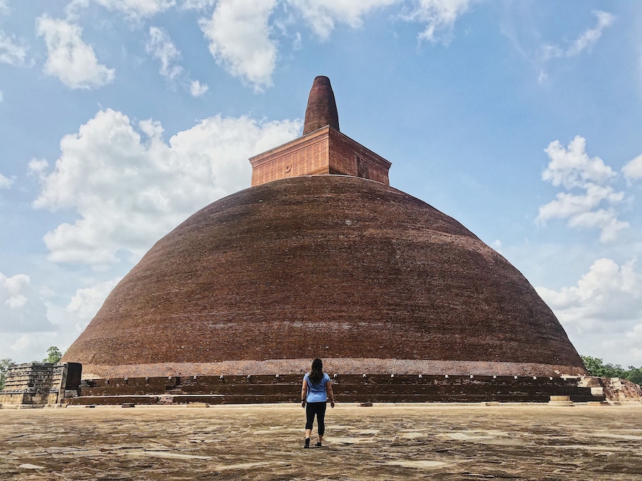Stupa with exposed red bricks. #stupa #dagoba #Abhayagiri #Anuradhapura #SriLanka