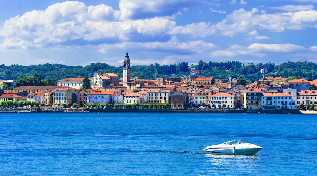 Beautiful lakes of Italy - scenic Arona village, Lago Maggiore
