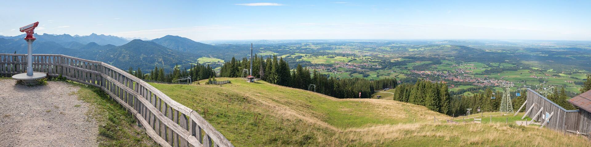 Hiking destination viewing point on Hoernle mountain Bad Kohlgrub