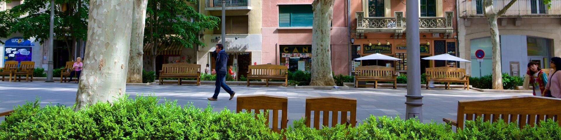 Figueres showing a house and street scenes