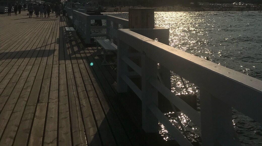 Sopot Pier, Poland 🇵🇱Longest wooden pier in Europe at 511.5m. It was opened in 1827 and is a lovely, clean pier with plenty of wooden benches to sit and breathe in the fresh air and look out onto the Baltic Sea. There was a small charge to get onto the pier when I visited but I think the charge is only in place during high season.