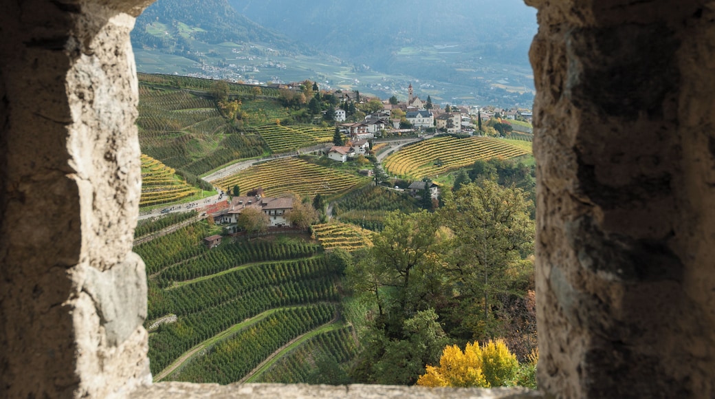 The village Tirol seen from Tirol Castle in autumn