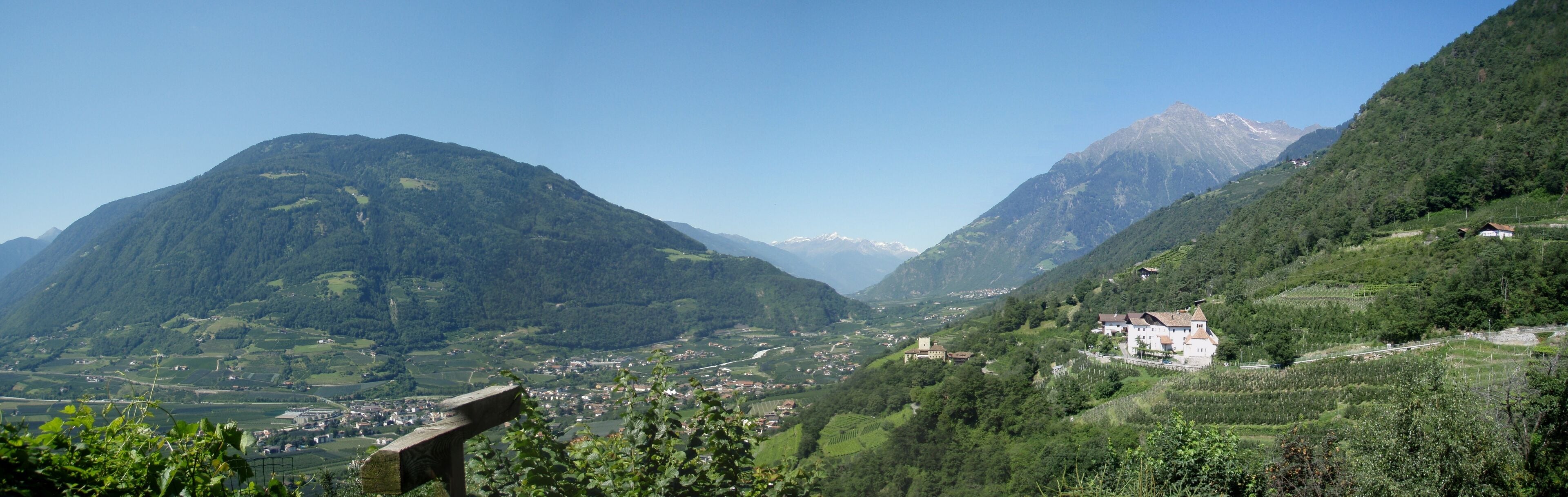 Alpine scenery at the Bird Care Centre of Castel Tyrol