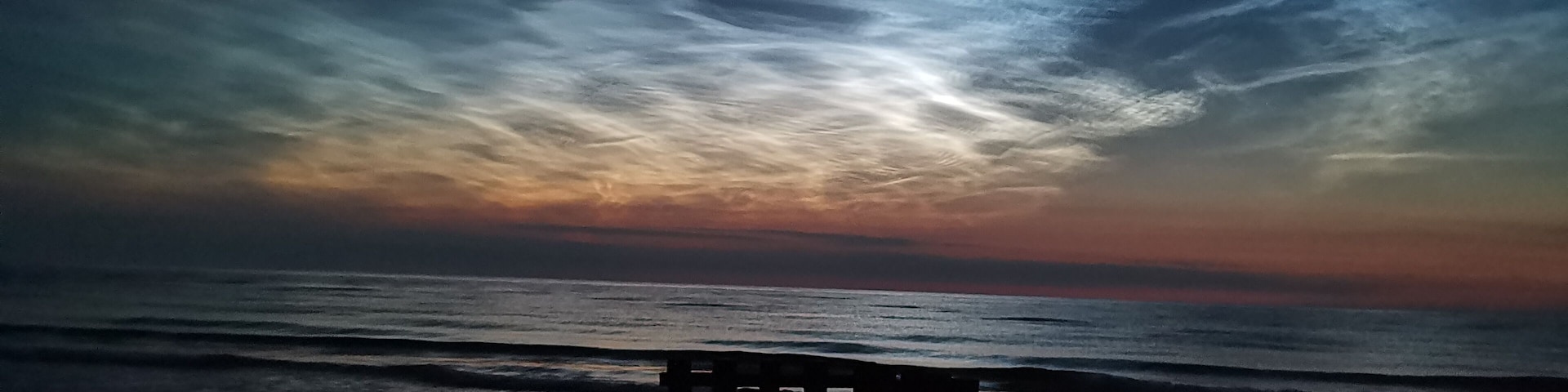 Noctilucent clouds over Baltic Sea