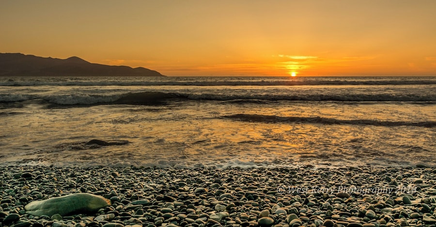 Evening Sunset looking towards Brandon Head on the Dingle Penninsula, Co Kerry Ireland.