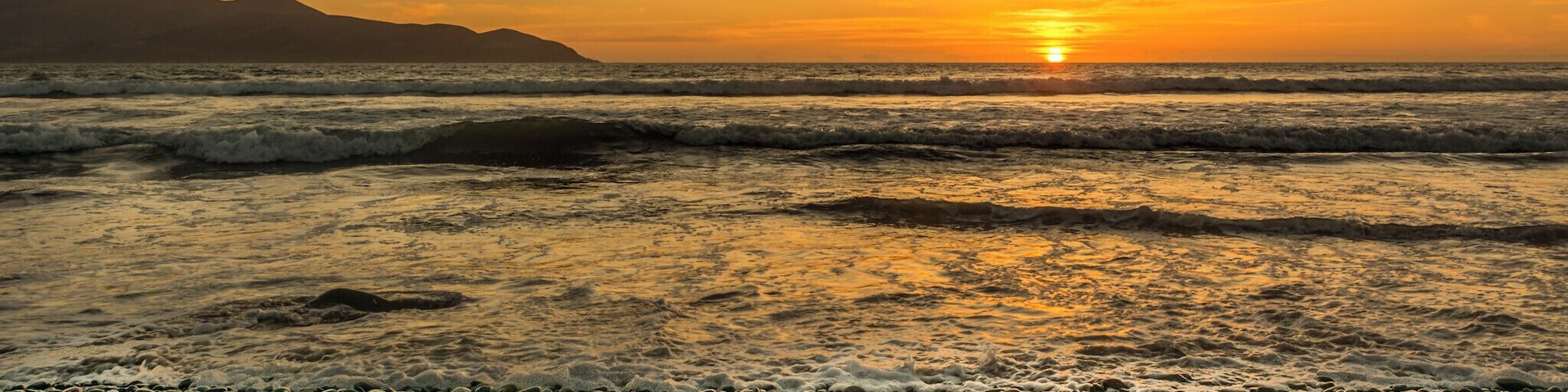 Evening Sunset looking towards Brandon Head on the Dingle Penninsula, Co Kerry Ireland.