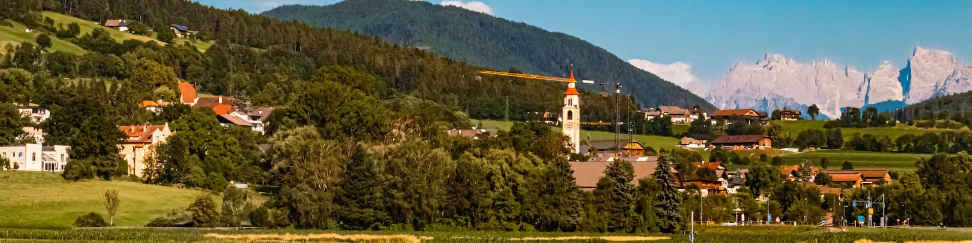 Alpine summer view near Bruneck, Brunico, Pustertal, Trentino, Bozen, South Tyrol, Italy