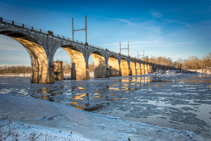 West Trenton Railroad Bridge, Yardley, Pennsylvania, USA