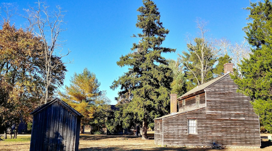 Historic buildings at Batsto village, New Jersey during autumn