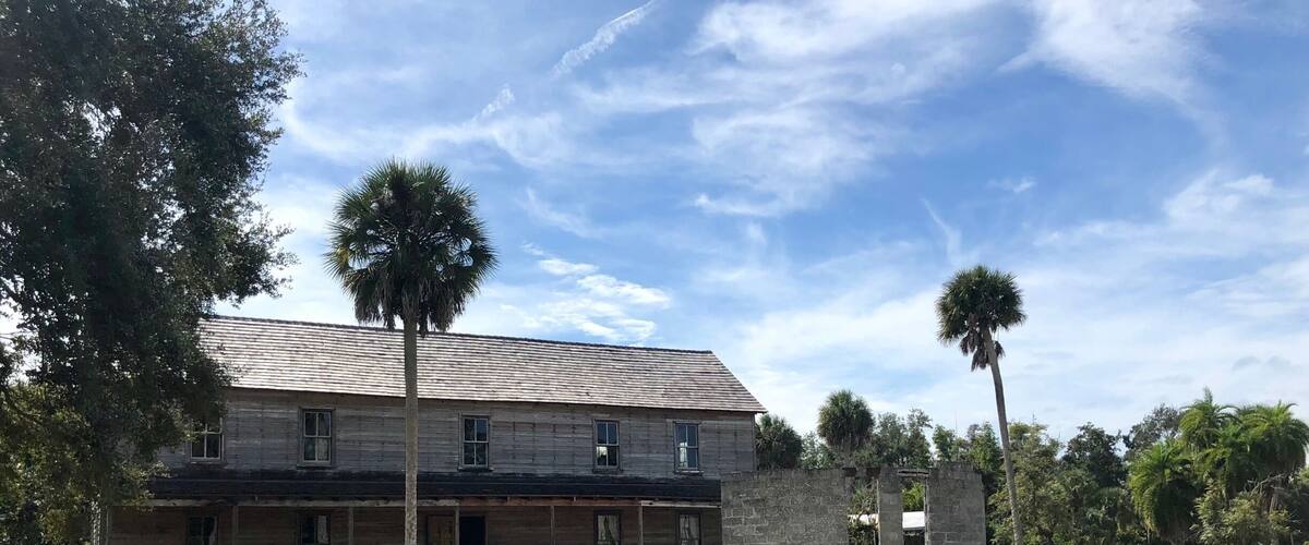 Dating to 1896, this building is referred to as the Founders Hall. It is the oldest surviving structure at the settlement. Koreshan members who joined the religious order and lived within the confines of the Settlement were required to be celibate, give their property to the Unity and work for the building of the New Jerusalem. Equity among the sexes was ordained and everyone had a job and place in life.