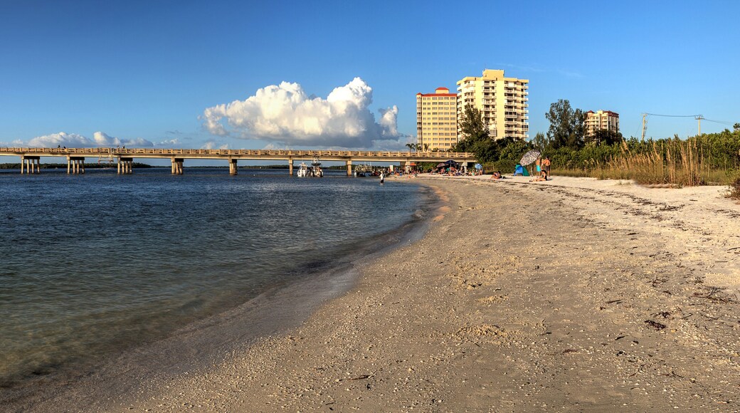 Big Carlos Pass bridge stretches across the water of Estero Bay in Bonita Springs