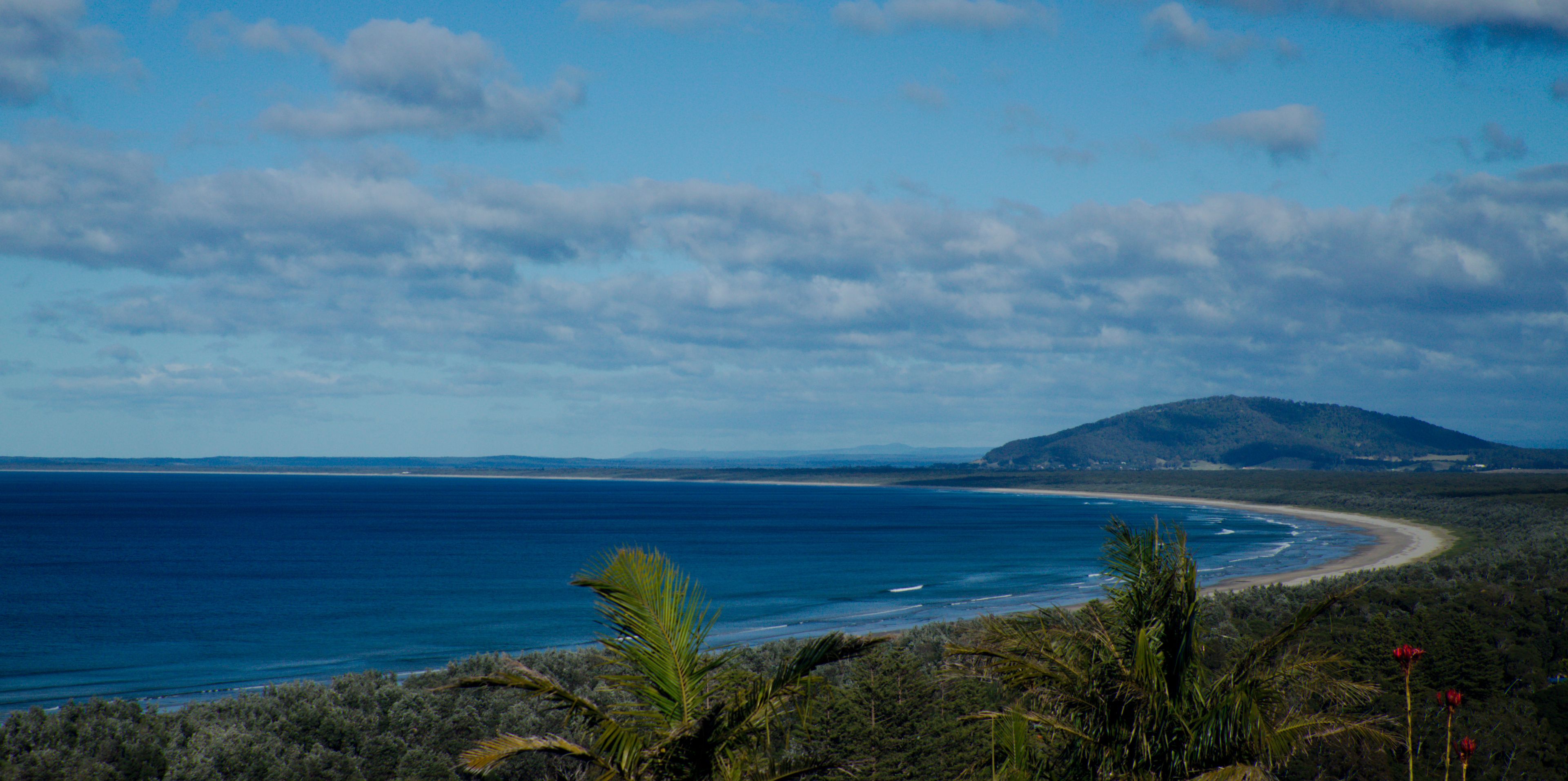 Clear sunny day overlooking Seven Mile Beach NSW Australia