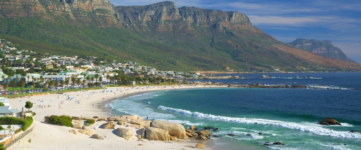 Camps Bay featuring general coastal views, a coastal town and rocky coastline