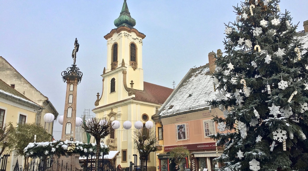A great day trip from Budapest, Szentendre is a charming town right along the Danube. At Christmas time there is a huge tree and nativity scene in the square and a Christmas market down the street.