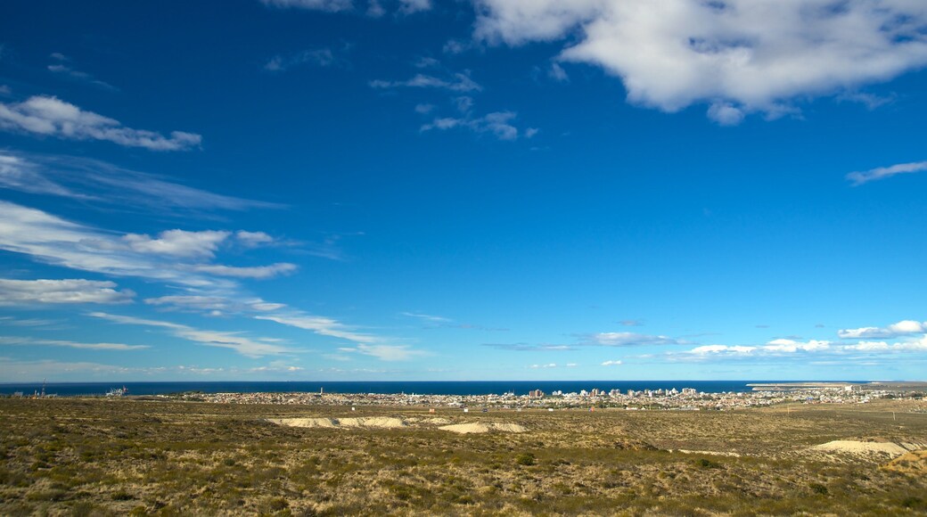 Patagonië bevat een stad, landschappen en vredige uitzichten
