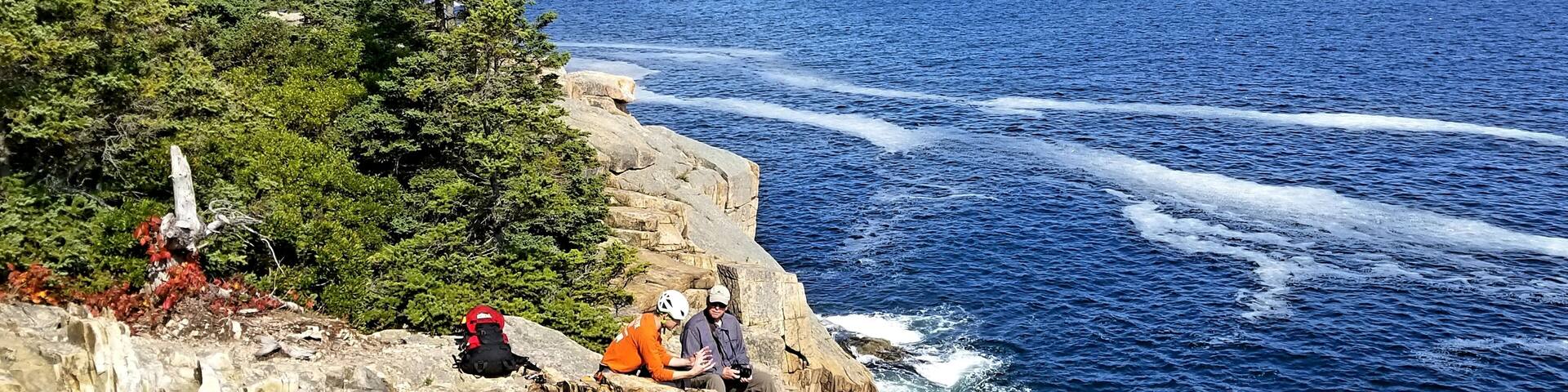 Rock climbers on Otter Cliff Overlook in Acadia National Park in Maine
#GreatOutdoors
#maine