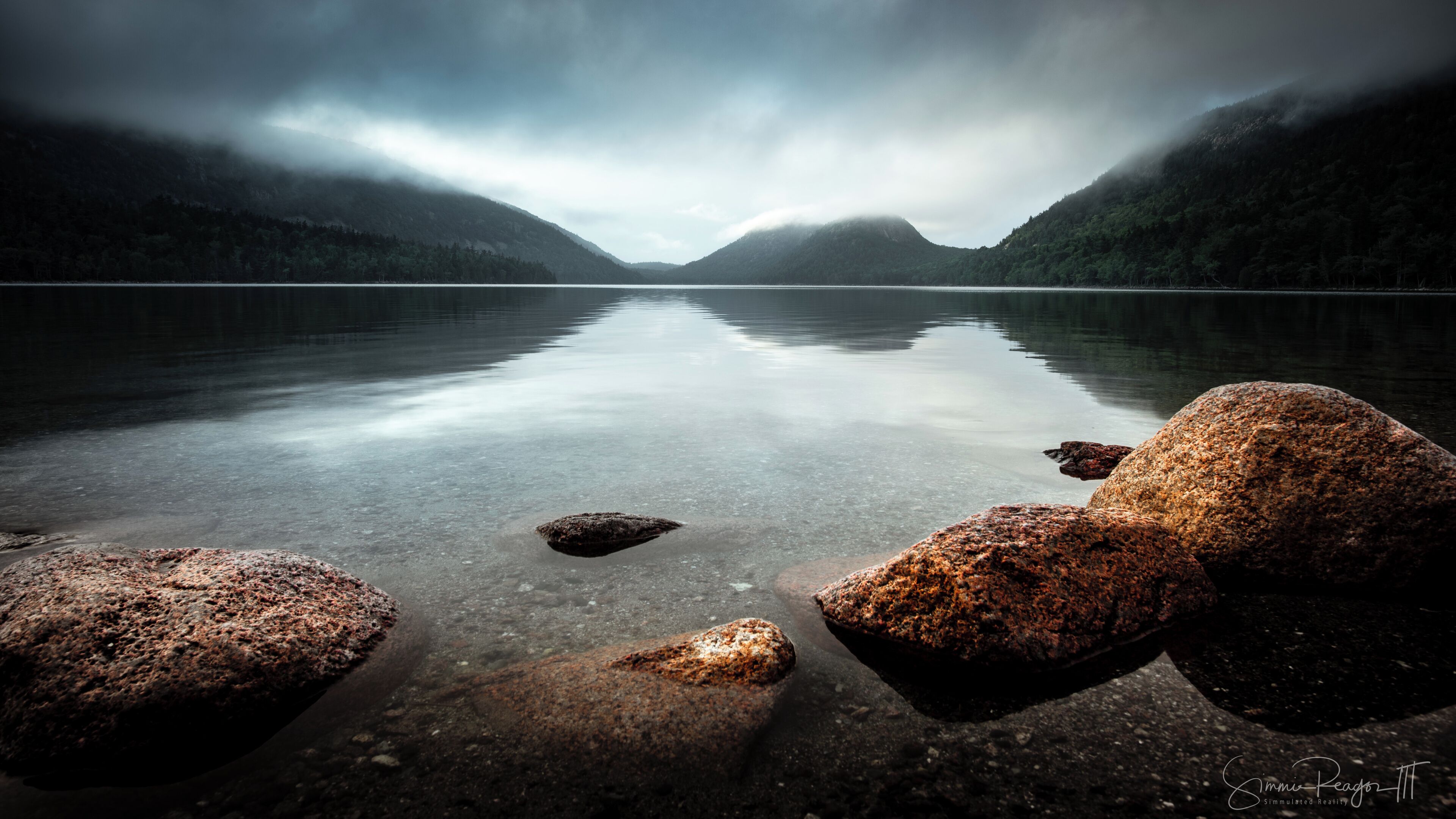 There isn't a better place to be while witnessing a beautiful moment, whether big or small, dramatic or subtle.  While dinner was being consumed the clouds and the fog moved in for the evening making for a beautiful added element to each scene as its density and mood changed throughout the rest of the day. - Acadia National Park.