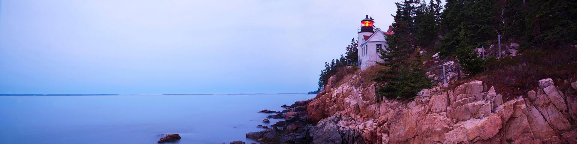 Bass Harbor Head Lighthouse is located in Acadia National Park, on Mount Desert Island in Maine, USA.