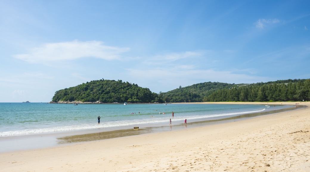 Bang Tao beach in Phuket Thailand. Summer day