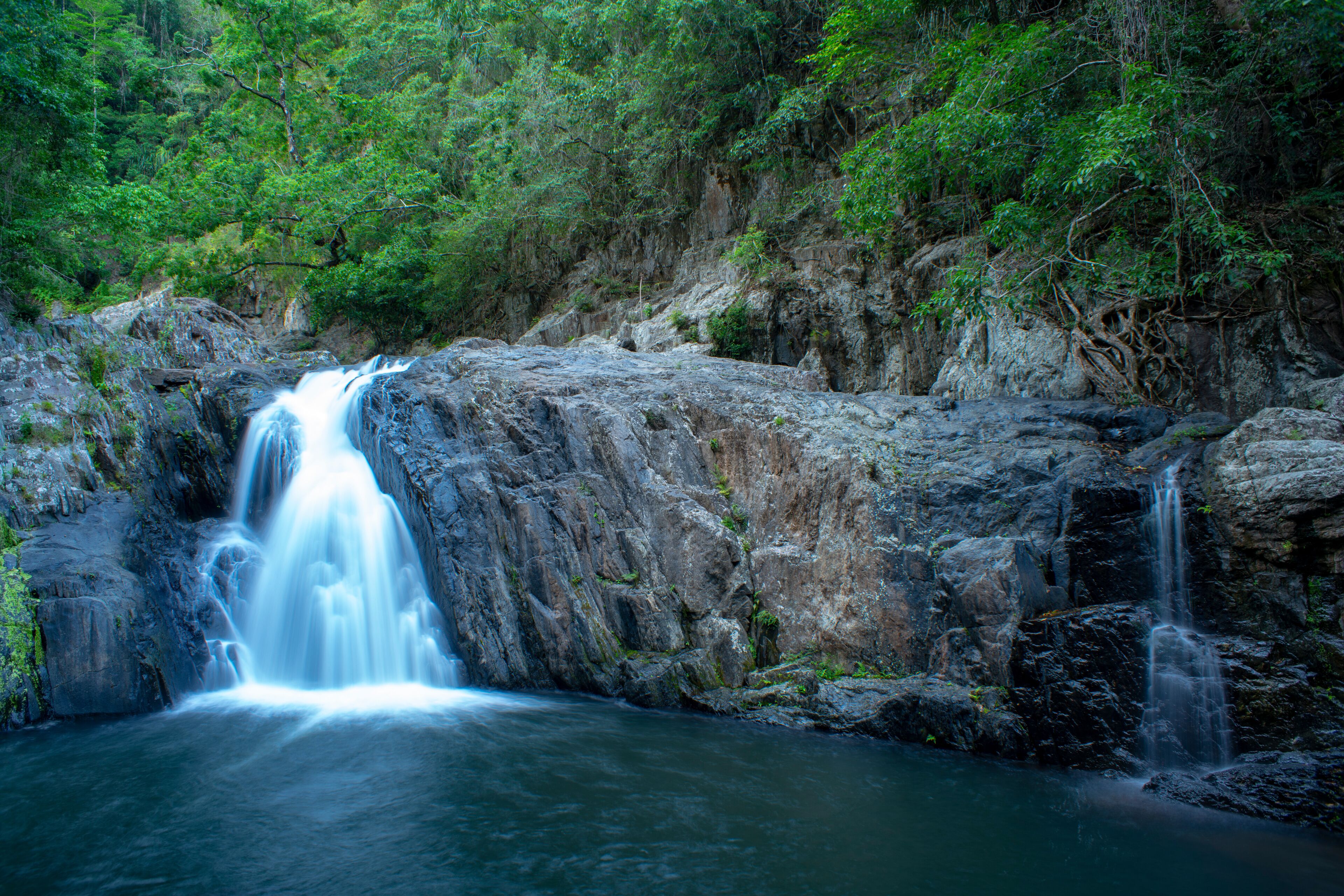Crystal Cascades Waterfall in Redlynch Valley Barron Gorge National Park west of Cairns part of The Tropical North Queensland Australia.
