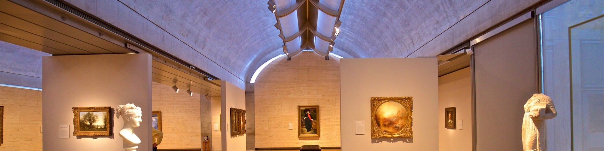 Kimbell Art Museum featuring art and interior views