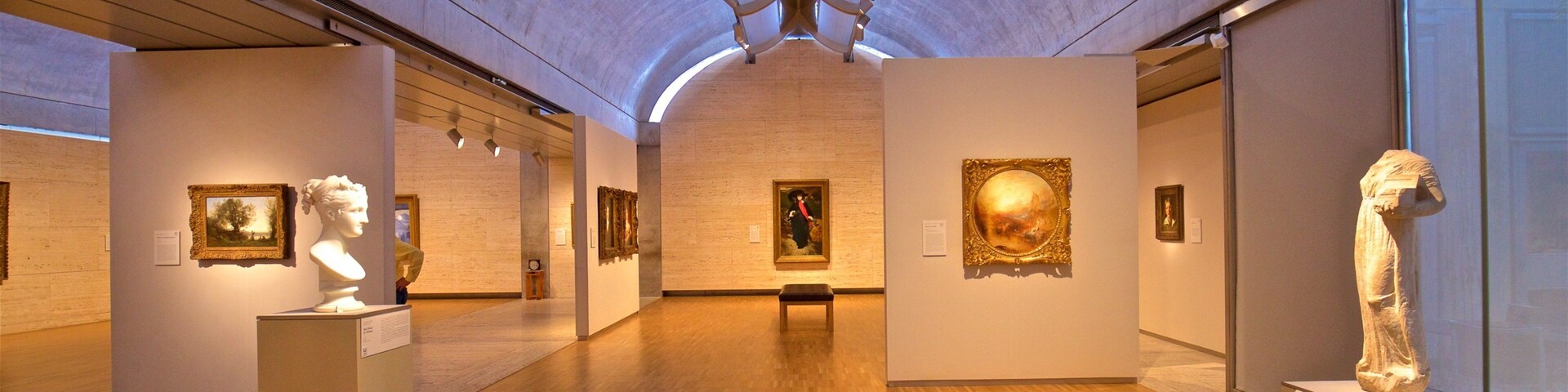 Kimbell Art Museum featuring art and interior views