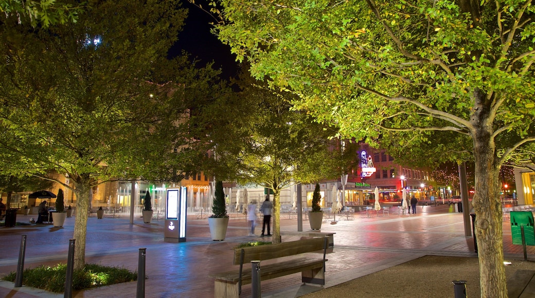 Sundance Square which includes night scenes