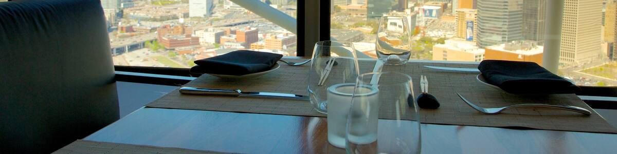 Reunion Tower showing a city, modern architecture and interior views