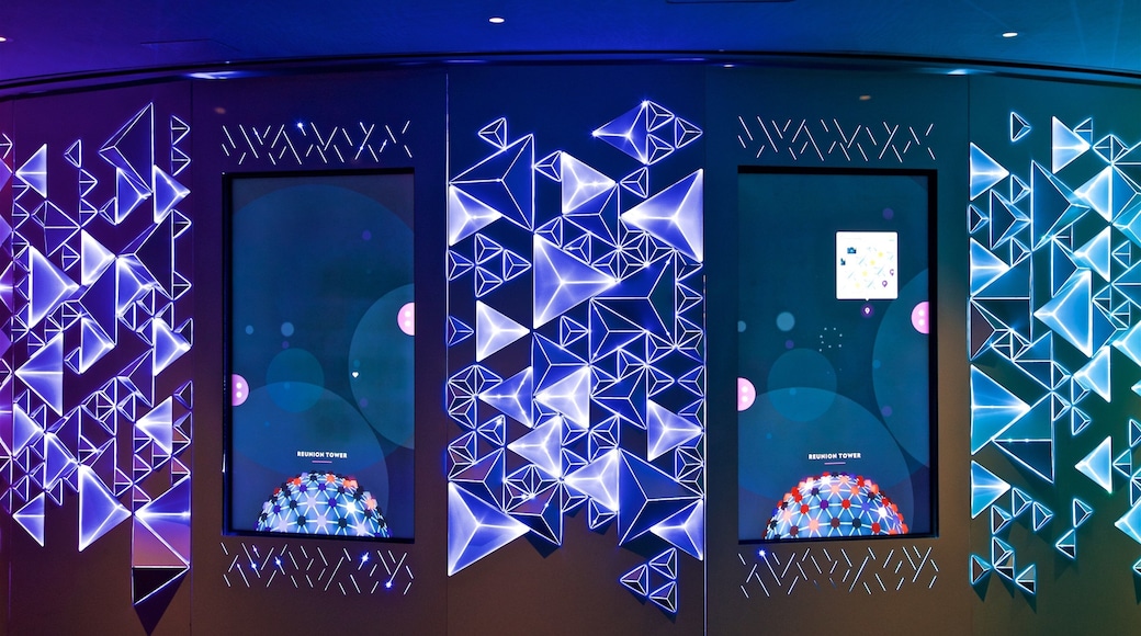 Reunion Tower showing interior views