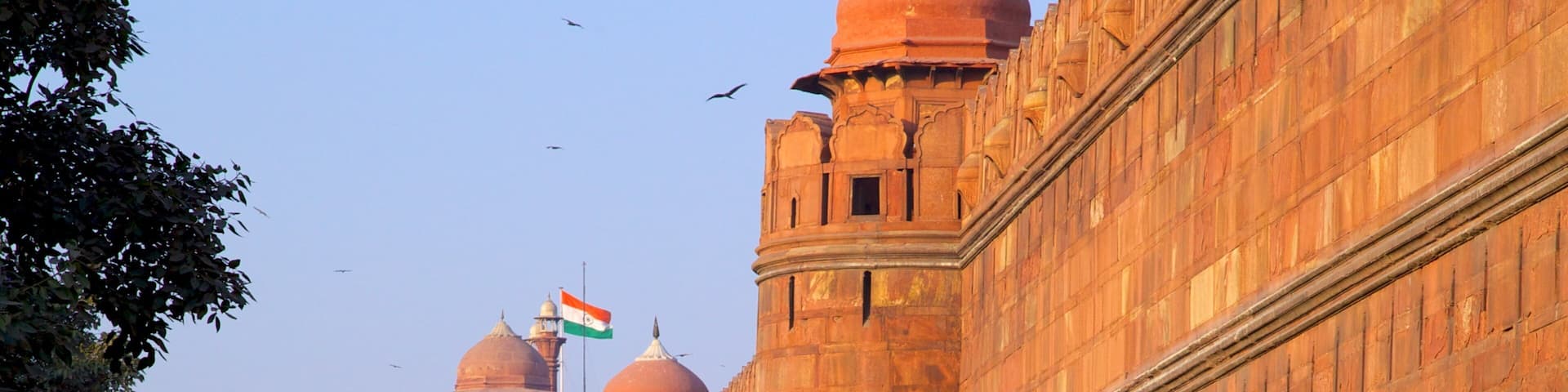 Red Fort which includes heritage architecture and a castle