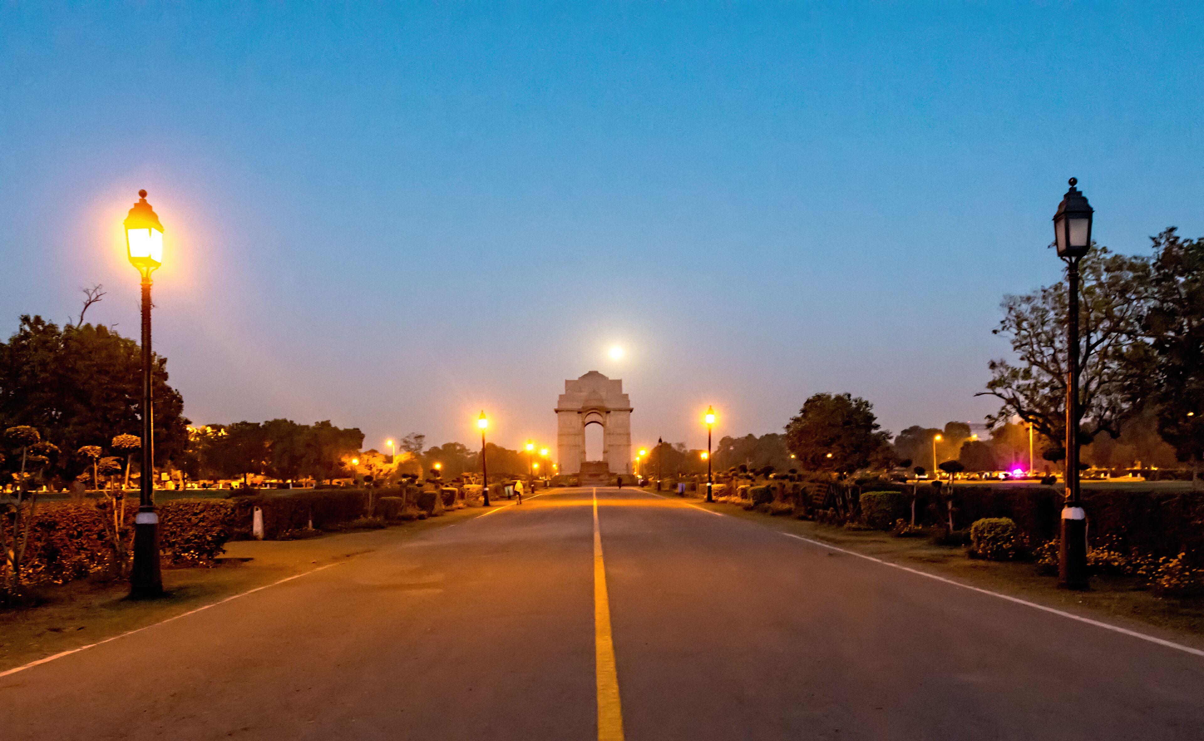 Rajpath street with India gate
