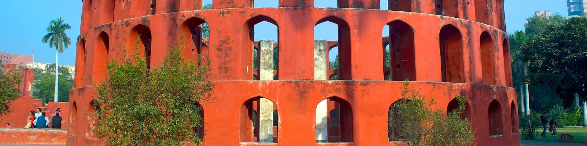 Jantar Mantar which includes heritage architecture and a garden