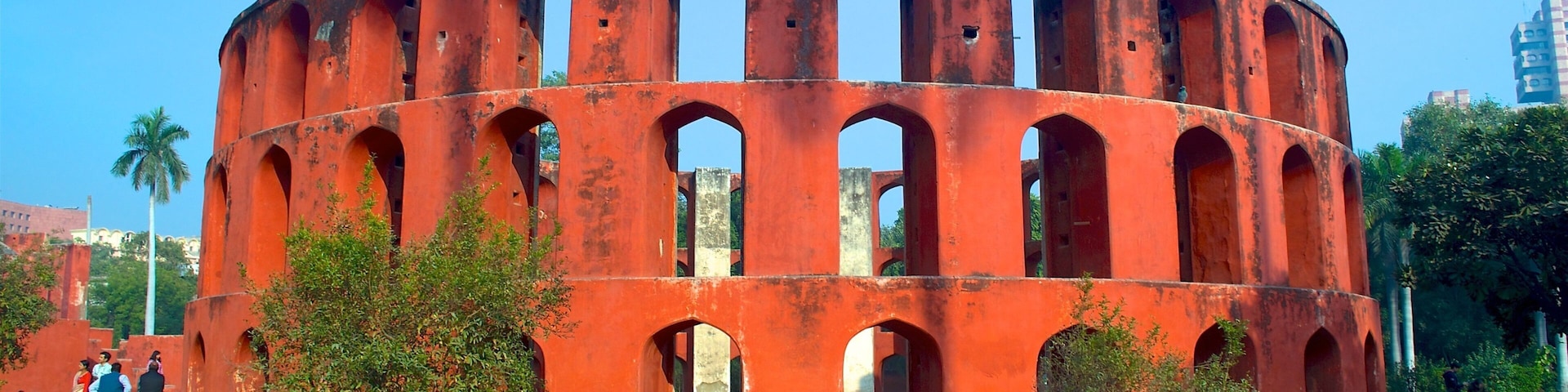 Jantar Mantar which includes heritage architecture and a garden