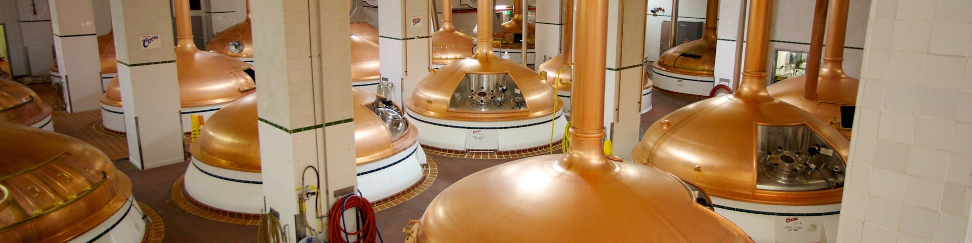 Coors Brewery showing interior views