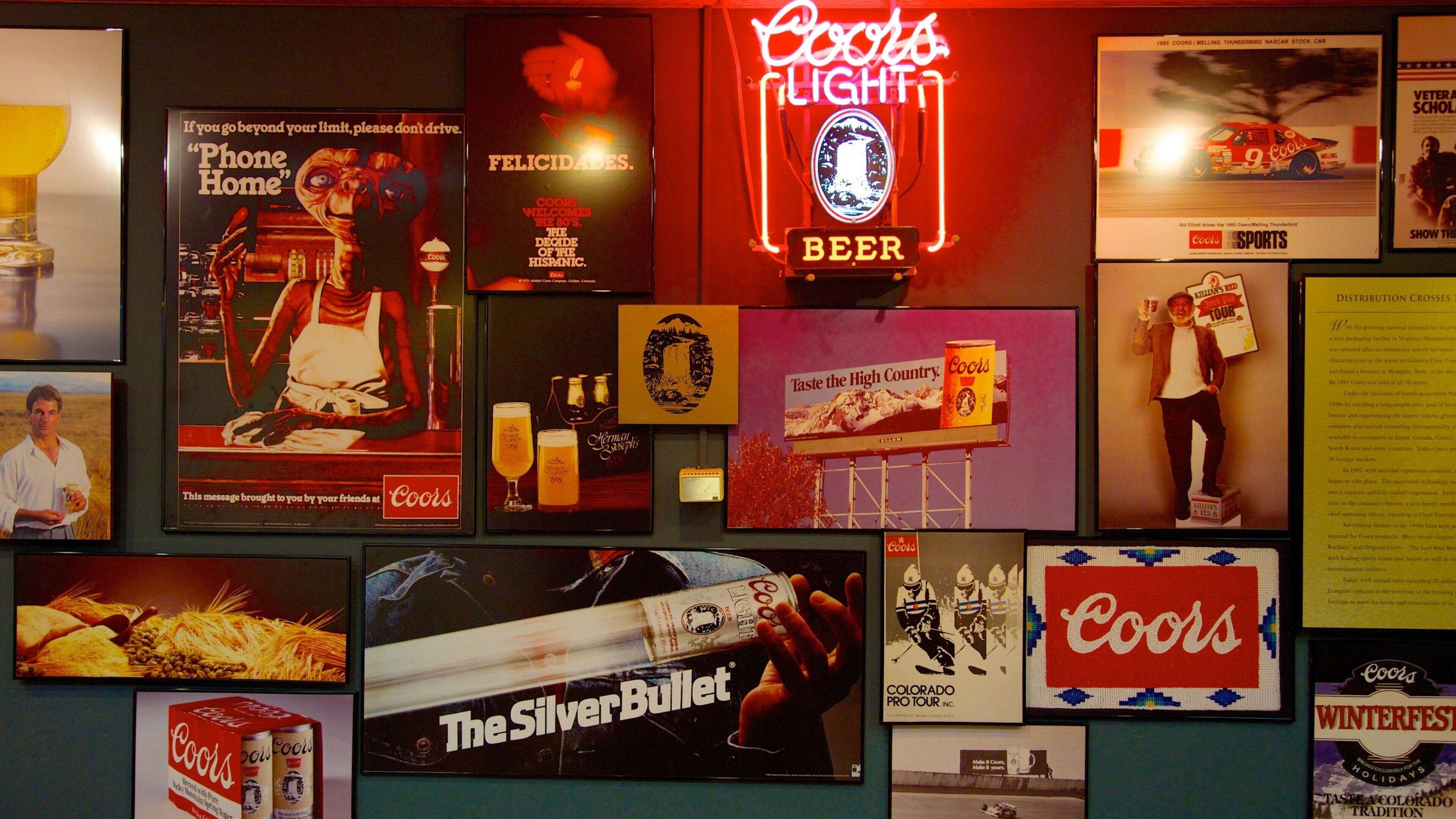 Coors Brewery which includes interior views and signage