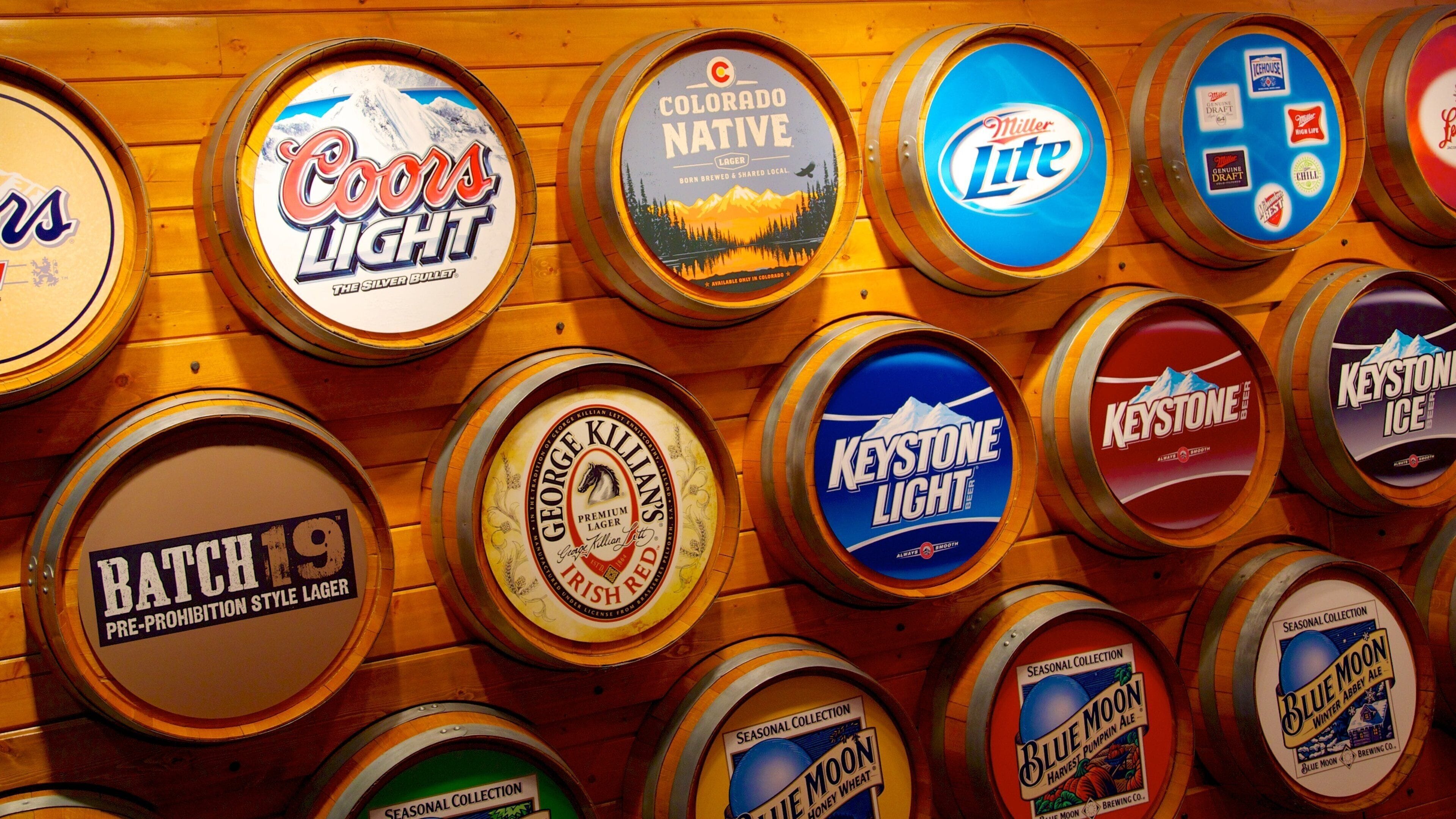 Coors Brewery showing interior views