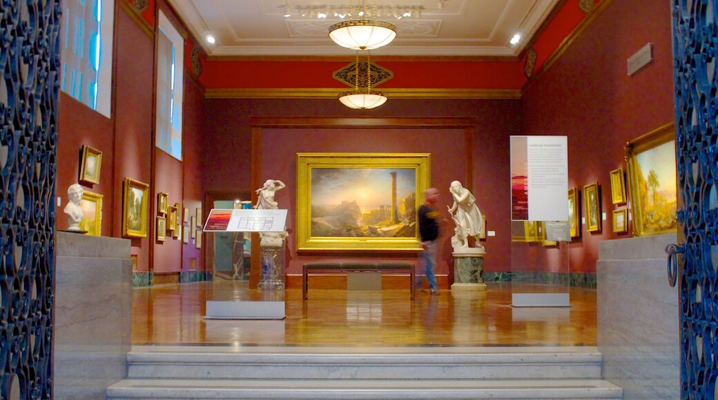Detroit Institute of Arts featuring a statue or sculpture, interior views and art