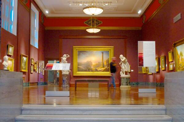 Detroit Institute of Arts featuring interior views, a statue or sculpture and art