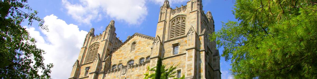 Historic library building in university of Michigan