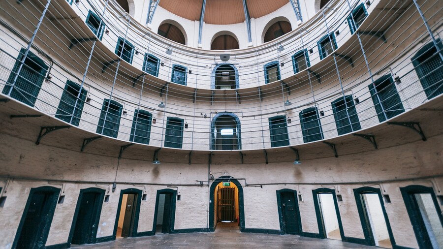 Kilmainham Gaol Historical Museum which includes interior views and heritage elements